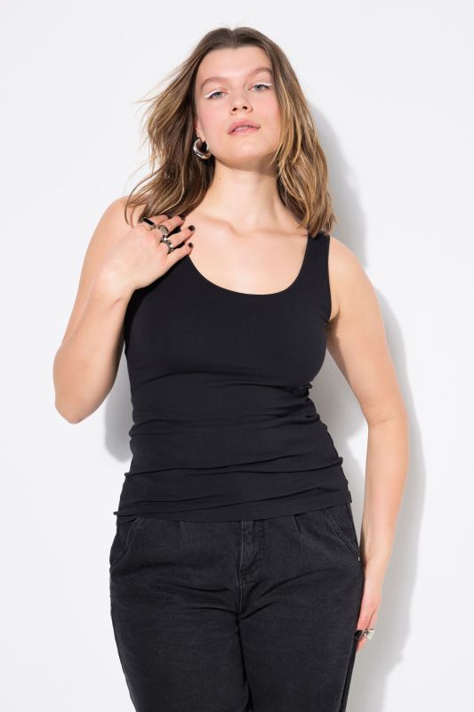 Top Basic, encolure large, jersey stretch