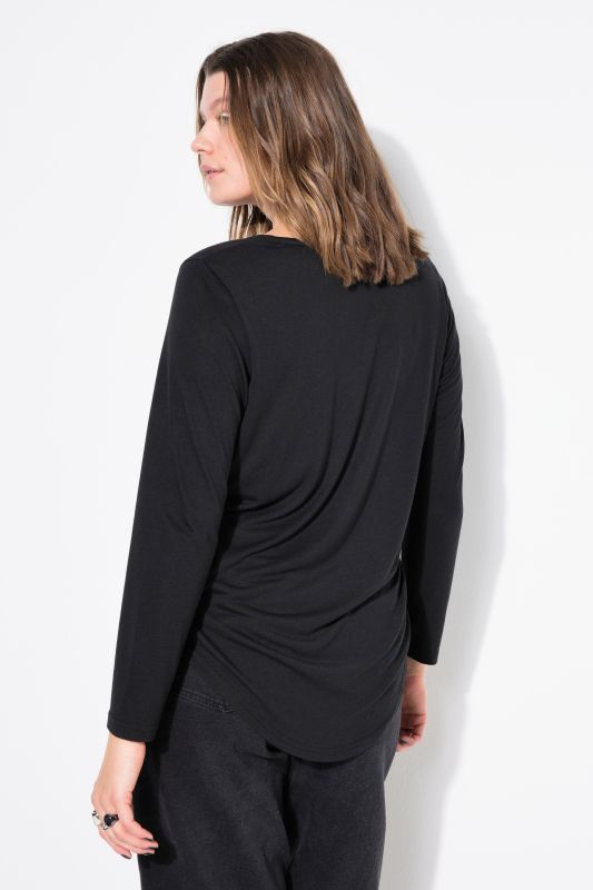T-shirt, manches longues, base arrondie