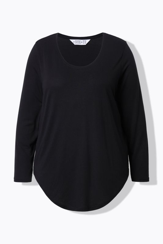 T-shirt, manches longues, base arrondie