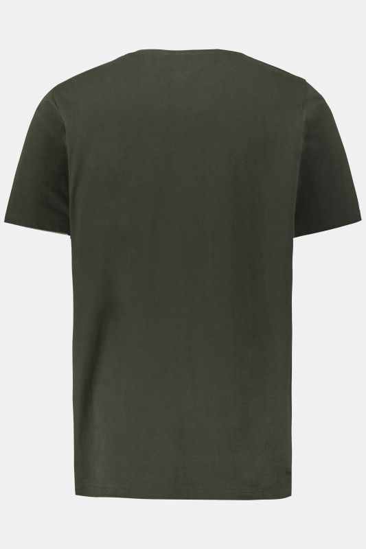 T-shirt Henley, collection Basic. Manches courtes et patte de boutonnage