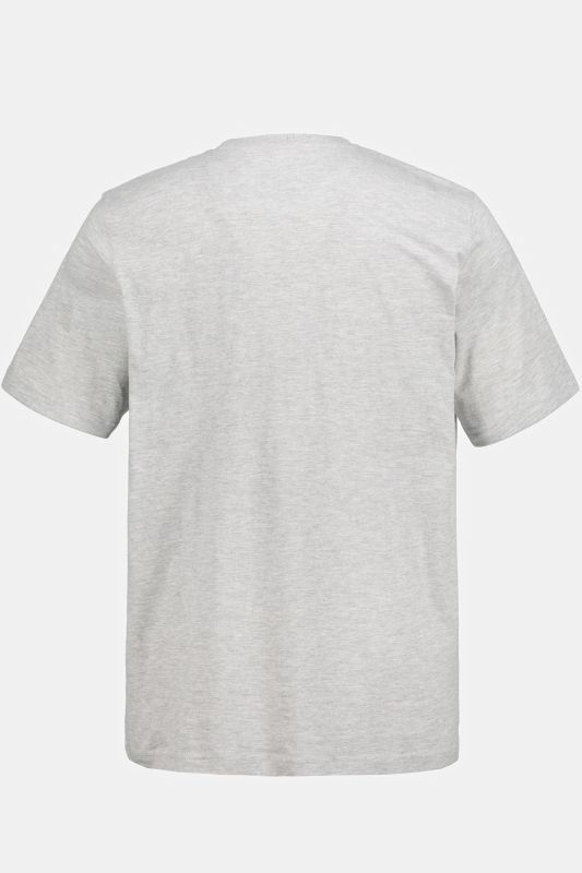 T-shirt Henley, collection Basic. Manches courtes et patte de boutonnage