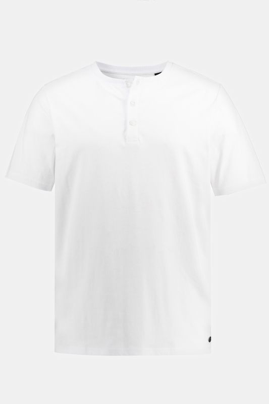 T-shirt Henley, collection Basic. Manches courtes et patte de boutonnage