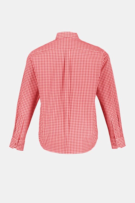 Chemise à carreaux traditionnelle JP 1880, manches longues et col à pointes boutonnées, coupe Modern Fit - jusqu'au 8 XL