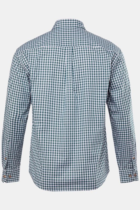 Chemise à carreaux traditionnelle JP 1880, manches longues et col à pointes boutonnées, coupe Modern Fit - jusqu'au 8 XL