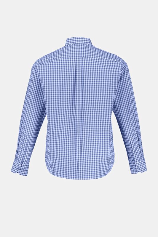 Chemise à carreaux traditionnelle JP 1880, manches longues et col à pointes boutonnées, coupe Modern Fit - jusqu'au 8 XL