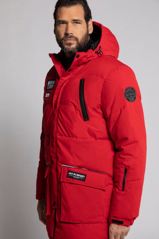 Parka technique JAY-PI à capuche, modèle coupe-vent et déperlant, rembourrage en duvet technique