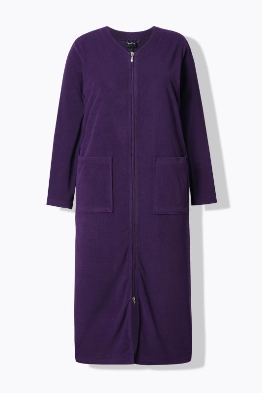 Peignoir en tissu éponge, doux et confortable - fermeture à glissière à double sens