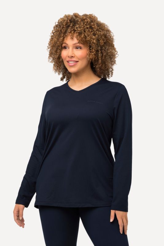 T-shirt technique de ski, avec snood. Sèche rapidement. Manches longues.