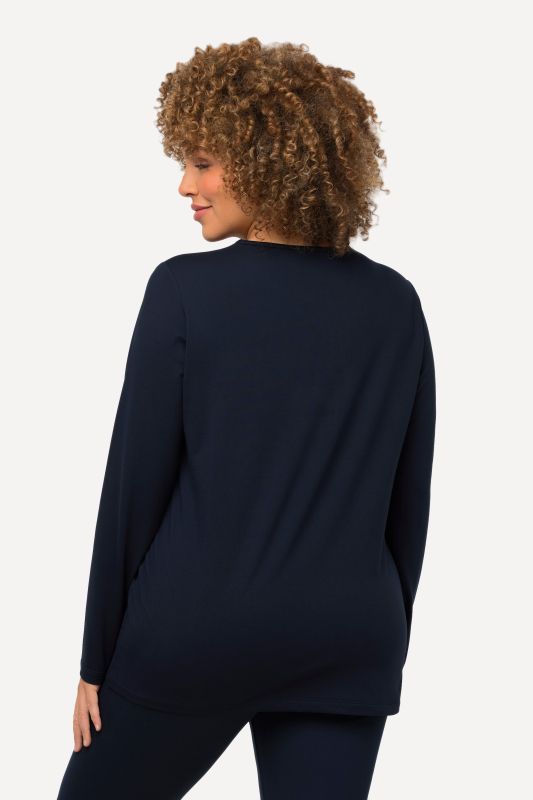 T-shirt technique de ski, avec snood. Sèche rapidement. Manches longues.