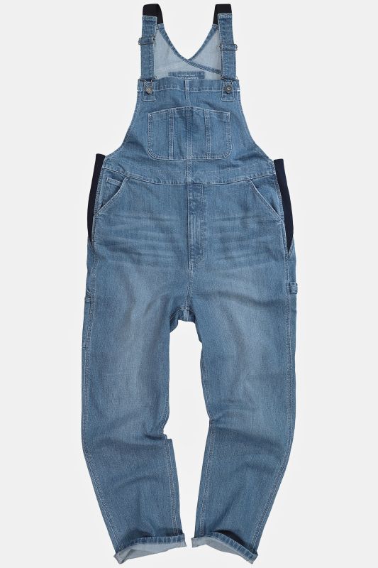 Salopette en jean, collection Workwear, nombreuses poches et empiècements élastiques - coupe Relaxed Fit