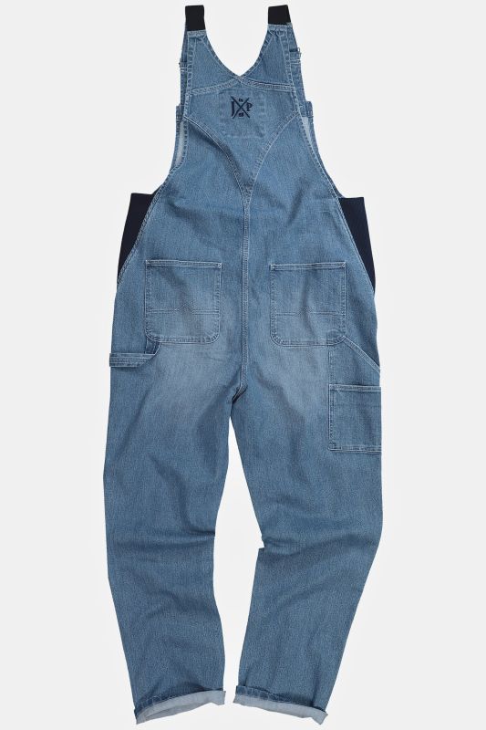 Salopette en jean, collection Workwear, nombreuses poches et empiècements élastiques - coupe Relaxed Fit