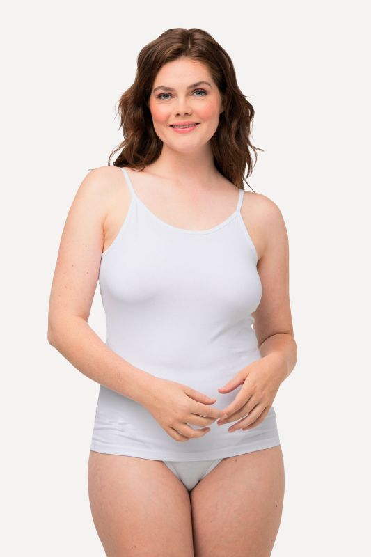 Débardeur en coton bio. Coupe slim à bretelles spaghetti