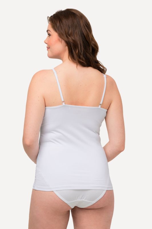 Débardeur en coton bio. Coupe slim à bretelles spaghetti