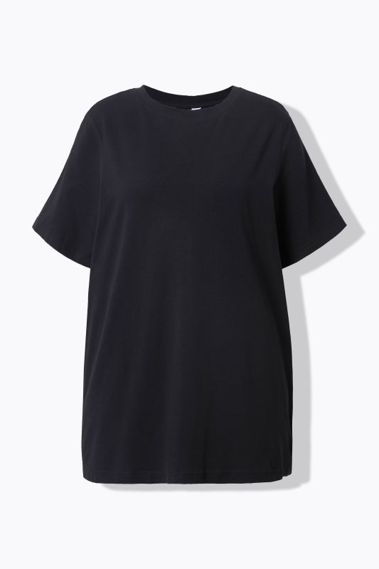 T-shirt long à col rond et manches courtes