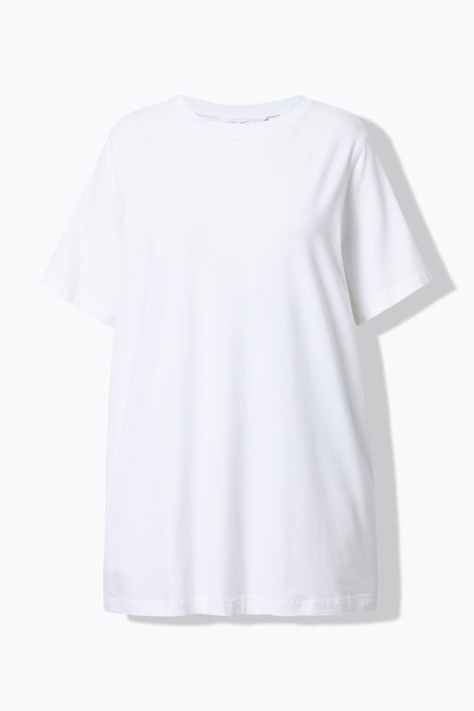 T-shirt long à col rond et manches courtes