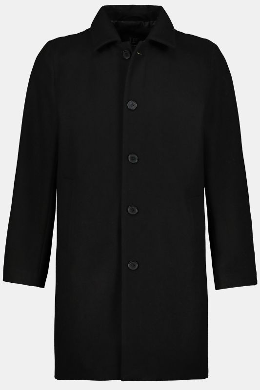 Manteau en laine mélangée déperlante, col de chemise, jusqu'au 8 XL