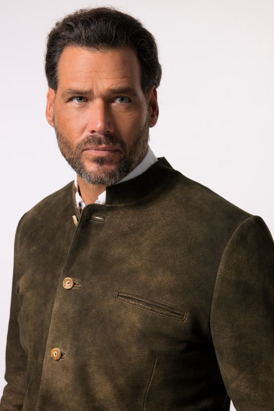 Janker (veste traditionnelle bavaroise), en cuir suédé de chèvre - jusqu'au 72