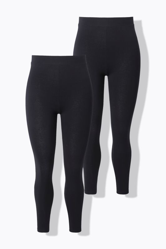 Legging, coupe ajustée, taille haute, ceinture élastique, lot de 2