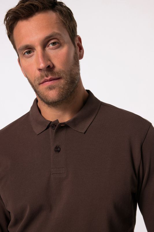 Polo JP 1880 en piqué, manches longues, collection Basic - jusqu'au 8 XL