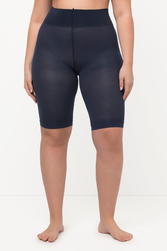 Cycliste, 80 deniers. Protège des cuisses contre les frottements, longueur aux genoux.