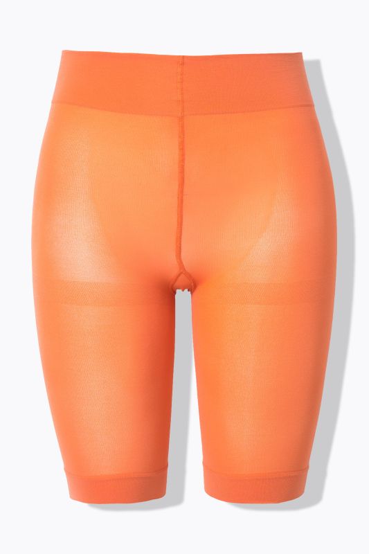 Cycliste, 80 deniers. Protège des cuisses contre les frottements, longueur aux genoux.