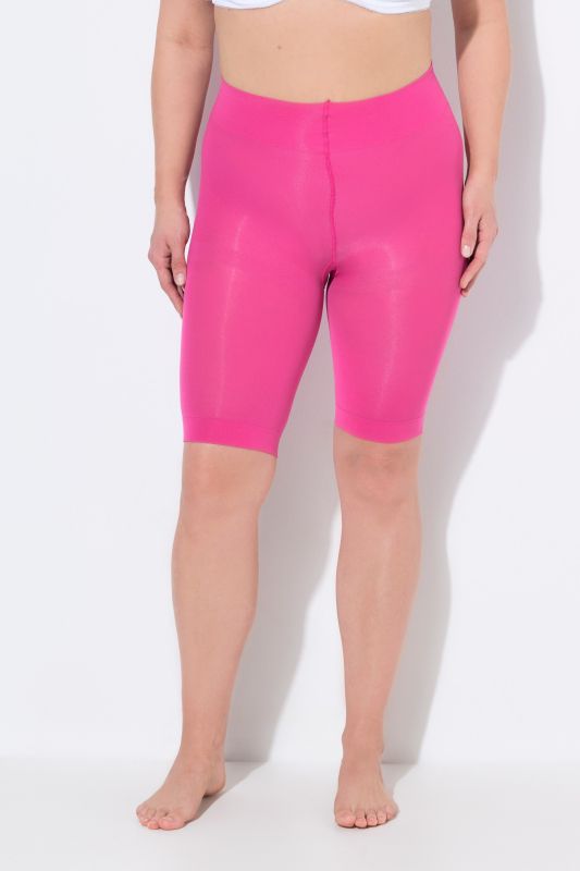 Cycliste, 80 deniers. Protège des cuisses contre les frottements, longueur aux genoux.