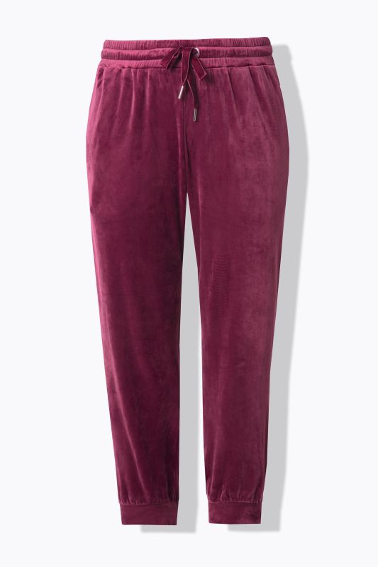 Pantalon homewear, velours ras, base élastique