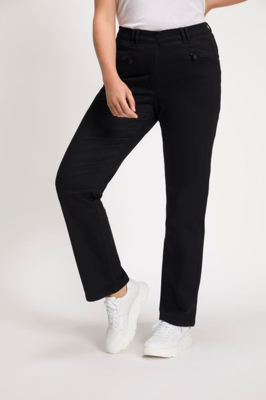 Pantalon stretch Basic, modèle Mony coupe carotte, couleur résistante
