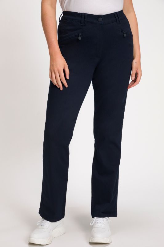 Pantalon stretch Basic, modèle Mony coupe carotte, couleur résistante