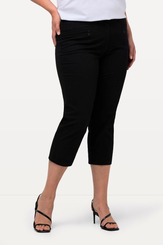 Pantalon Mony, longueur au mollet. Tissu stretch et poches zippées
