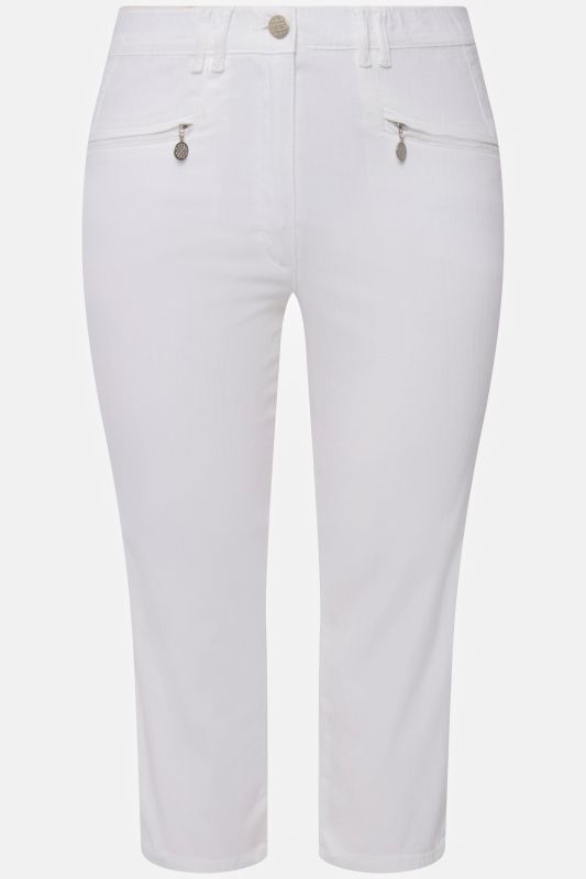 Pantalon Mony, longueur au mollet. Tissu stretch et poches zippées