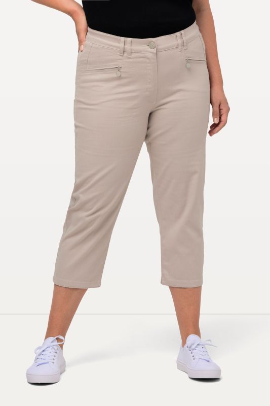 Pantalon Mony, longueur au mollet. Tissu stretch et poches zippées