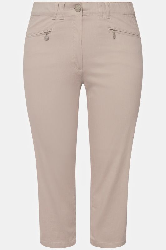 Pantalon Mony, longueur au mollet. Tissu stretch et poches zippées