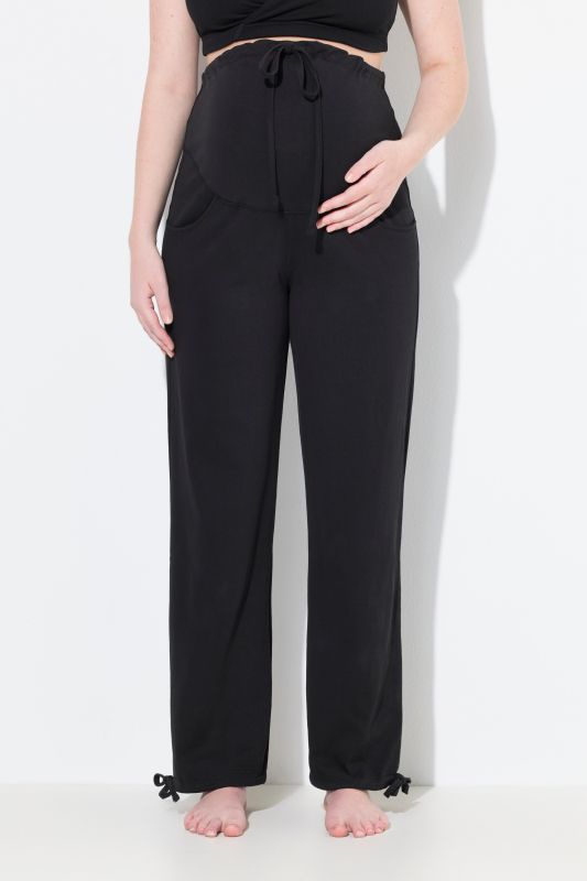 Pantalon en molleton Bellieva, ceinture extra-large, coton bio