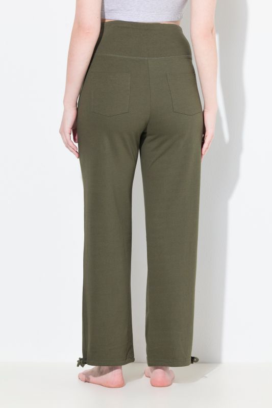 Pantalon en molleton Bellieva, ceinture extra-large, coton bio