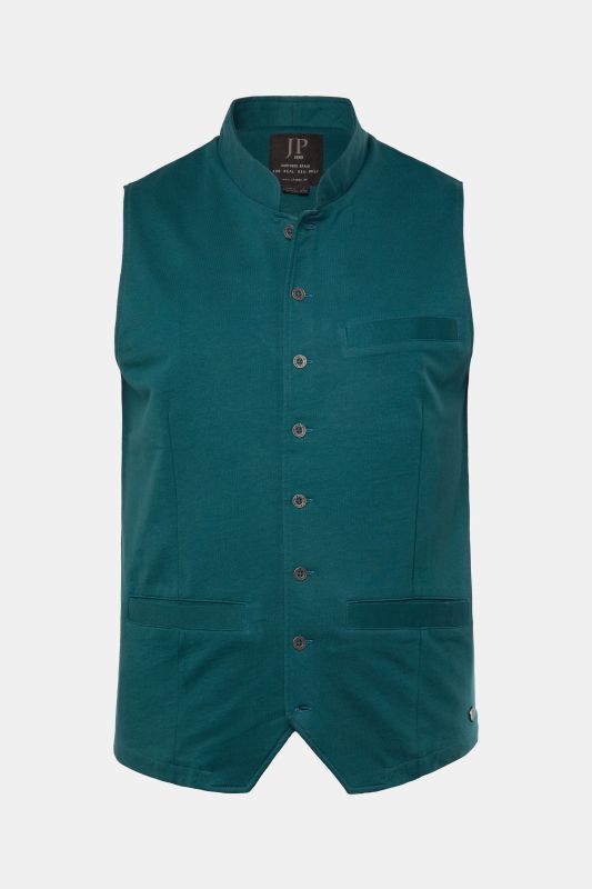 Gilet JP 1880 traditionnel, en molleton, col Mao et broderies - jusqu'au 7 XL
