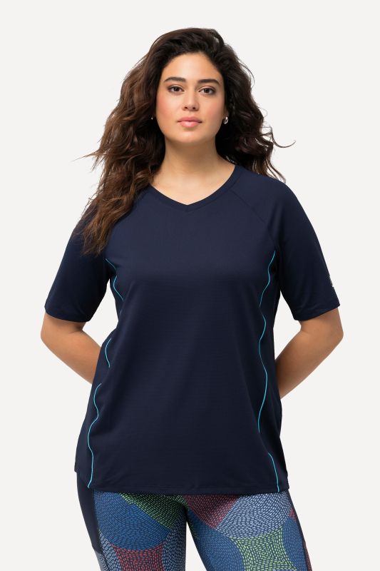 T-shirt, protection UV 50+. Col en V et manches courtes