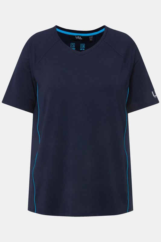 T-shirt, protection UV 50+. Col en V et manches courtes
