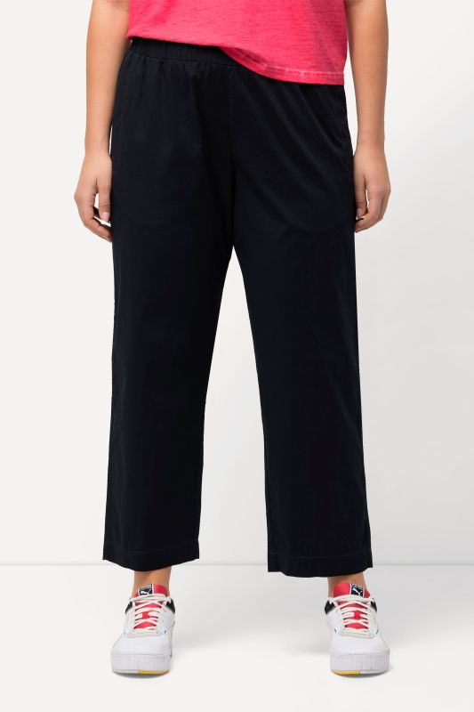 Pantalon chino Ruby 7/8 - taille élastique, jambe droite et large