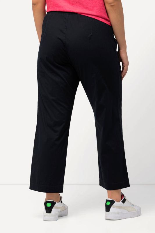 Pantalon chino Ruby 7/8 - taille élastique, jambe droite et large