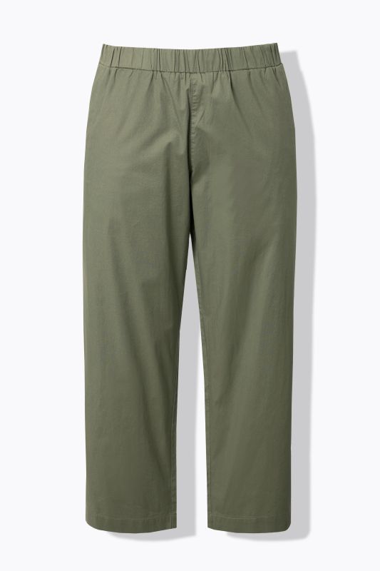 Pantalon chino Ruby 7/8 - taille élastique, jambe droite et large