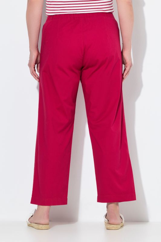 Pantalon chino Ruby 7/8 - taille élastique, jambe droite et large