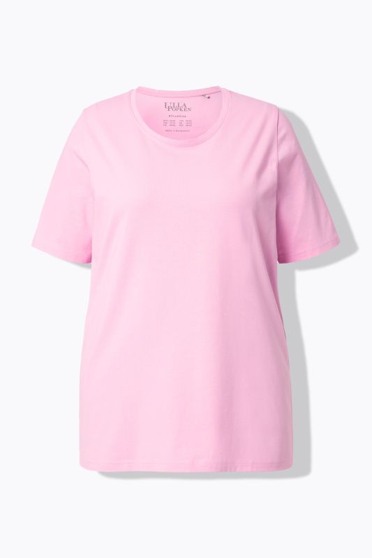 T-shirt en coton bio. Col rond et manches courtes. Coupe évasée
