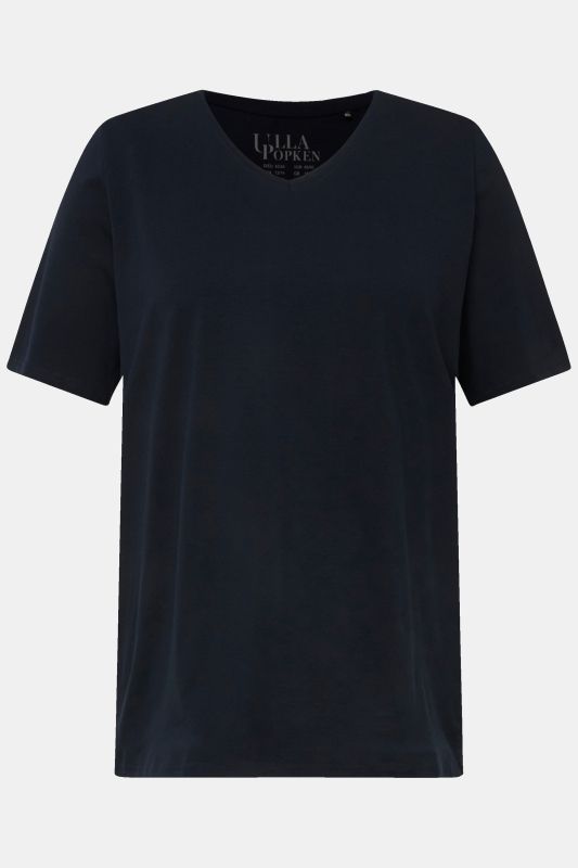 T-shirt à coupe évasée. Décolleté en V et manches courtes