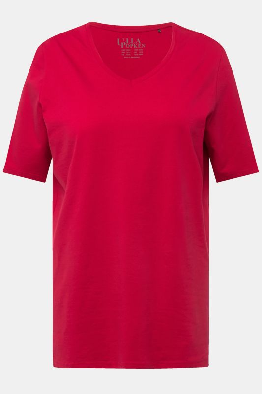 T-shirt à coupe évasée. Décolleté en V et manches courtes