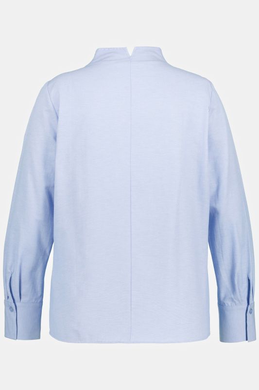 Chemise en tissu Oxford, col calice et manches longues
