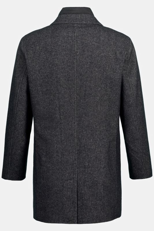 Manteau en laine mélangée, avec insert matelassé et col à revers