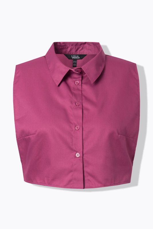 Faux col chemisier, patte de boutonnage, à porter en dessous d'un haut
