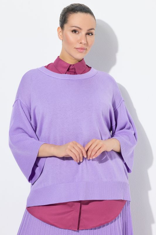 Faux col chemisier, patte de boutonnage, à porter en dessous d'un haut