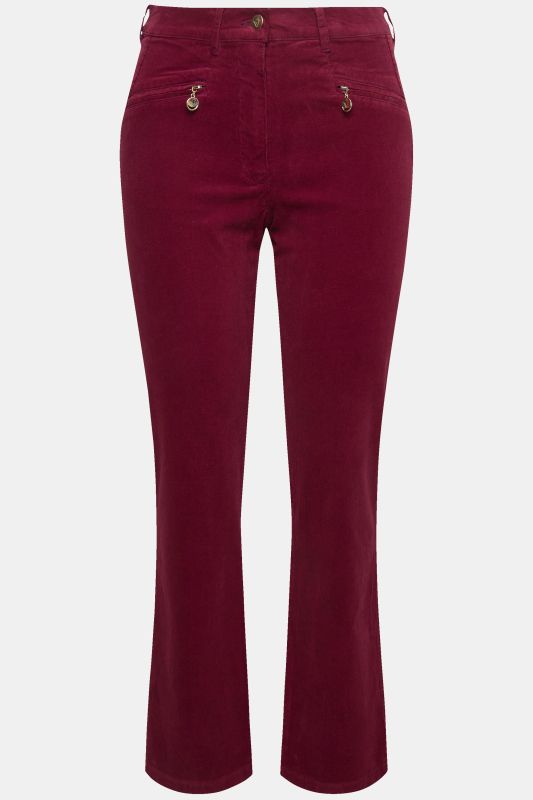 Pantalon en velours côtelé Mony, taille confortable, poches zippées